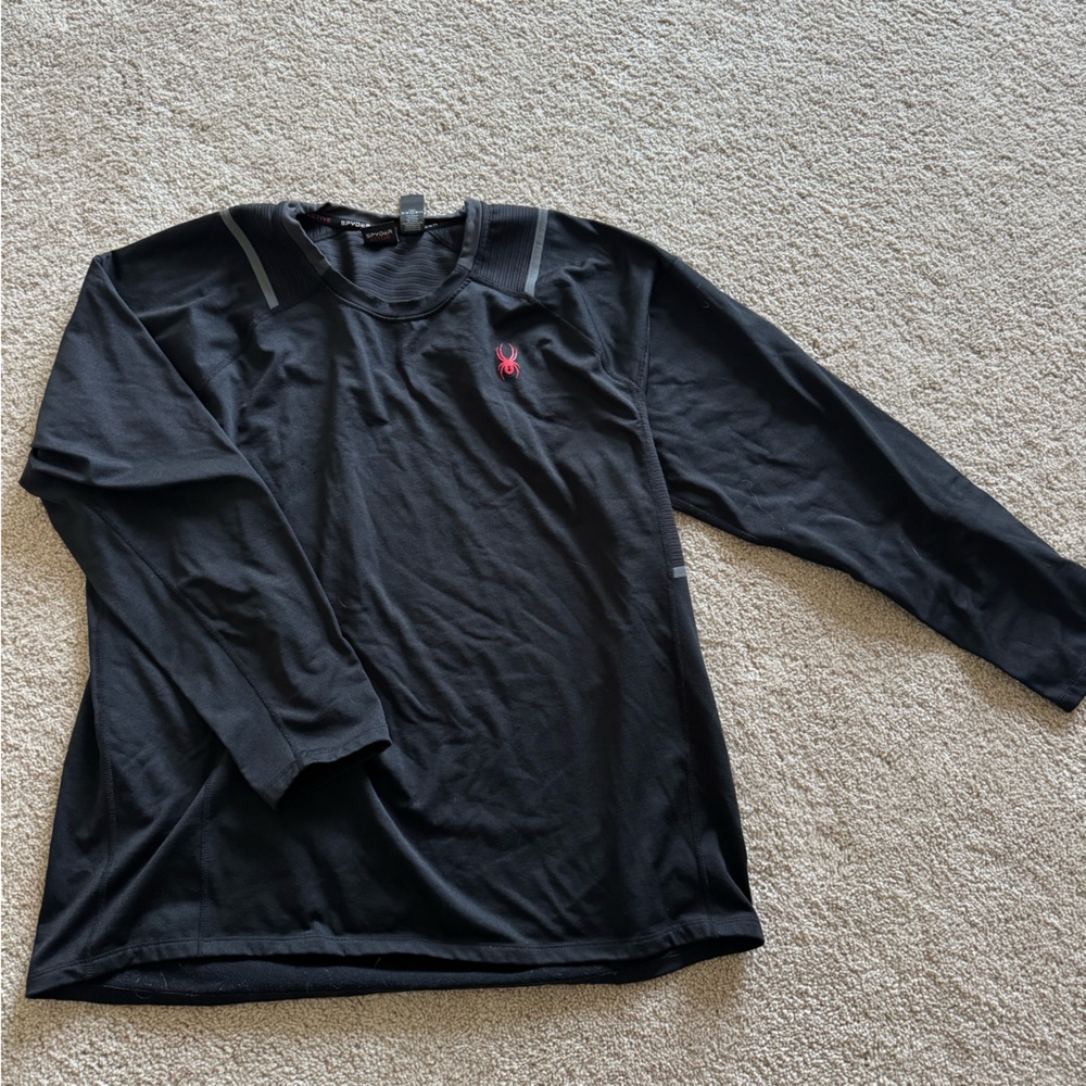 Spyder Black Long Sleeve with Red Accents